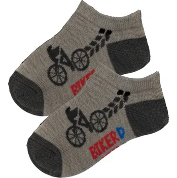 Design Socks Chlapecké kotníčkové ponožky sv.šedé