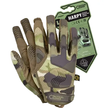 Ochranné vybavení na lov a střelbu Reis Tactical RTC HARPY rukavice camo/green M-XL