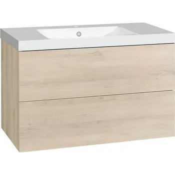 Koupelnový nábytek EBS KUBA Skříňka + umyvadlo 101 cm, dub Kronberg