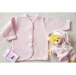 AMÁLKA Bavlněný propínací kabátek, jemný ažurový vzor, světle pudrový Velikost: 86