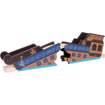 Vláček a vláčkodráha Bigjigs Rail Most vrak lodi