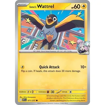 Karetní hra Pokémon ASC 071/217 Iono's Wattrel - Ascended Heroes Stav: Near Mint, Verze: NORMAL