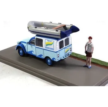 autíčko Citroen 2CV AKS 400 Centre Nautique 1:43 - Atlas časopis s modelem Citroen 2CV AKS 400 - kovový model