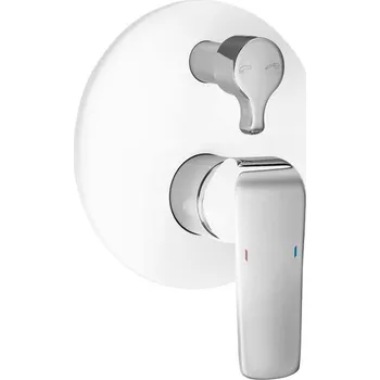 Vodovodní baterie EBS Elisa White Baterie vanová podomítková, včetně boxu, bílá/chrom