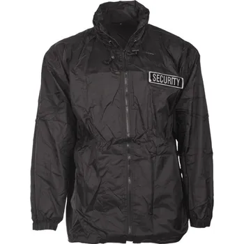 Pánská casual bunda Bunda Mil-Tec Security Windbreaker - černá, L