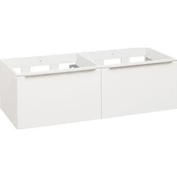 Koupelnový nábytek EBS Nevio Skříňka umyvadlová 121 cm, 2 zásuvky, bílá lesklá