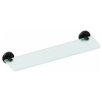 Koupelnový nábytek Jika Mio Style Skleněná polička včetně držáků 400 mm, matné sklo/černá matná H3852F17160001