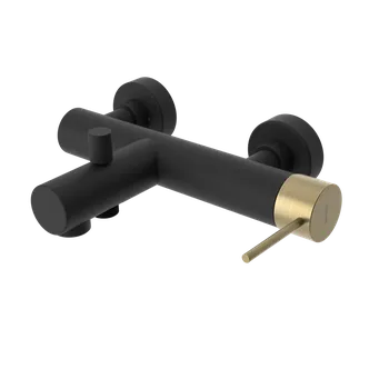 Vodovodní baterie Sapho ULTRAMIX nástěnná vanová baterie, černá mat/zlato mat