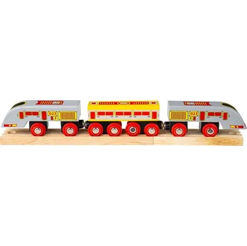 Vláček a vláčkodráha Bigjigs Rail Rychlík Eurostar + 3 koleje