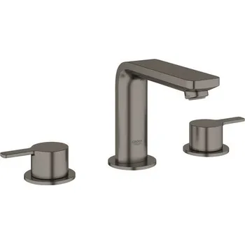 Vodovodní baterie Grohe Lineare Baterie umyvadlová 3-otvorová s výpustí - táhlo, kartáčovaný Hard Graphite