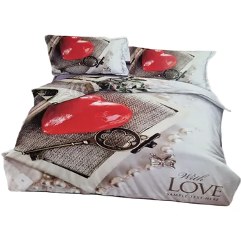 Povlečení 3D bavlněné povlečení srdce 2