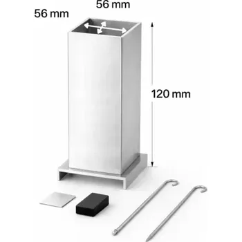 Forma na odlévání Hliníková forma na odlévání vosků na výrobu svíček 56x56x120 mm