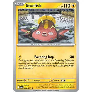 Společenská hra Pokémon ASC 062/217 Stunfisk - Ascended Heroes Stav: Near Mint, Verze: NORMAL