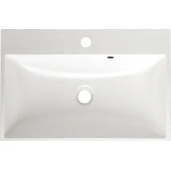 Umyvadlo EBS Palia Nábytkové umyvadlo 61x46 cm, litý mramor - bílé