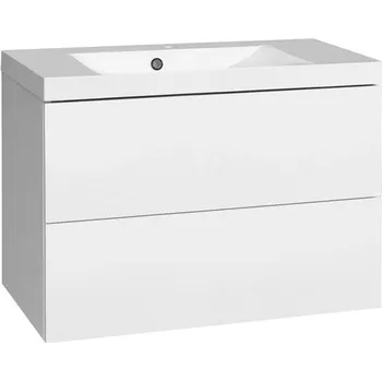 Koupelnový nábytek EBS KUBA Skříňka + umyvadlo 81 cm, bílá lesklá