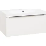 EBS Nevio Skříňka a umyvadlo 81 cm, 1 zásuvka, bílá lesklá