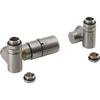 Sapho CORNER COMBI připojovací sada ventilů termostatická, levá, nerez mat