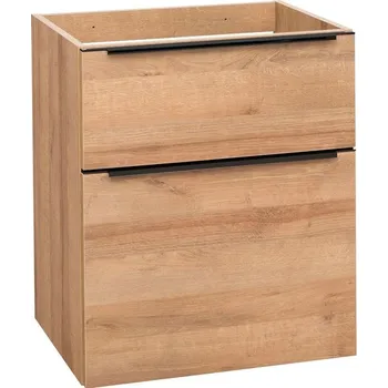 Koupelnový nábytek EBS Nevio B Skříňka pod umyvadlo 61 cm s černým úchytem, dub Riviera