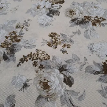 Pro útulný domov dekorační látka RŮŽE S HNĚDOU