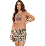 Dámské pyžamo CORNETTE 880/353 AMAZING kávová barva 4XL 0