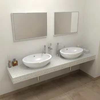 Sapho TAILOR rockstone deska 210x50 cm, provedení límce L