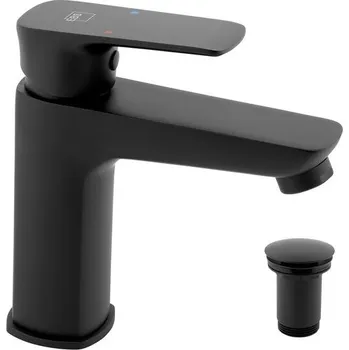 Vodovodní baterie EBS Urban Black Baterie umyvadlová s výpustí Click/Clack, černá mat