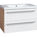EBS Pure skříňka s umyvadlem 81 cm bílá/dub