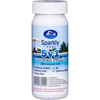 Testovací proužky bazénové vody 5v1