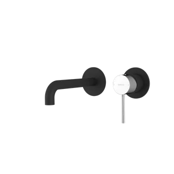 Vodovodní baterie Sapho ULTRAMIX podomítková dvouprvková umyvadlová baterie, hubice 20cm, černá mat/chrom