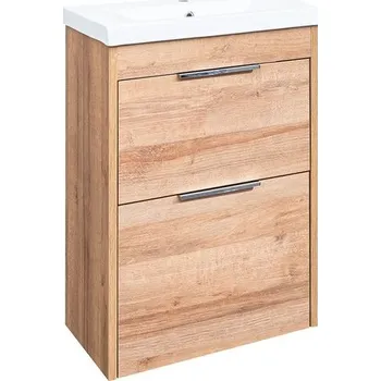 Koupelnový nábytek EBS City Skříňka + umyvadlo 51 cm, dub Riviera