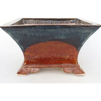 Květináč Keramická bonsai miska 24 x 24 x 14 cm hnědá