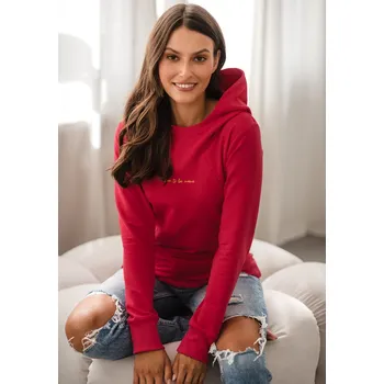 Těhotenská móda Těhotenská a kojící mikina 3v1 Milk Please - magenta, bavlněná Velikost: M