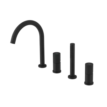 Vodovodní baterie Sapho ULTRATAP čtyřprvková baterie na okraj vany, černá mat