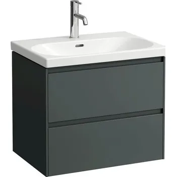 Koupelnový nábytek Laufen Lani Skříňka pod umyvadlo, se 2 zásuvkami, 63,6, šedá traffic, H4035421122661