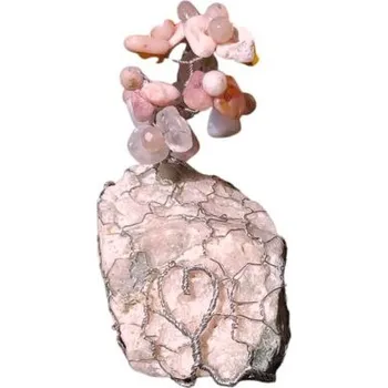 Ručně drátovaný Strom Života (výška 4 cm, váha 28 g) ze stříbřitého měděného drátku s minerály. Součástí je dárková krabička a certifikát vysazeného Stromového dvojčete.