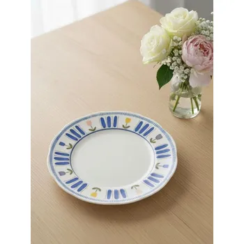 Talíř Sinsay - Keramický talíř s květinovým motivem - námořnická modrá - 764IZ-59X - 764IZ-59X-ONE