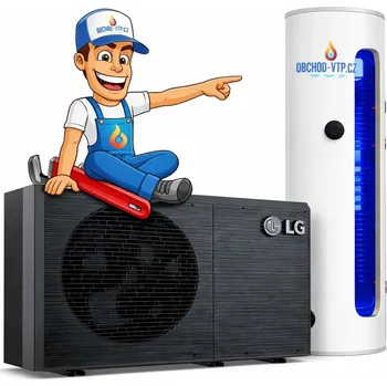 Tepelné čerpadlo Tepelné čerpadlo LG Therma V HM163MRS 16kW Monoblok S2 s TUV a montáží na klíč HM163MRS.UA40-KLIC-TUV