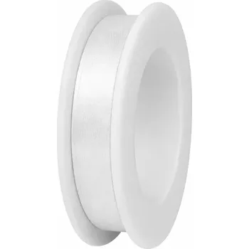 Stuha Satin Elegance White – saténová stuha bílá 10mm x 4m (4,-Kč/m) (Tenká saténová stuha, barva čistě bílá, oboustranná, lesklá)