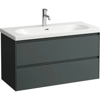 Koupelnový nábytek Laufen Lani Skříňka pod umyvadlo, se 2 zásuvkami, 98,4 cm, šedá traffic H4035621122661