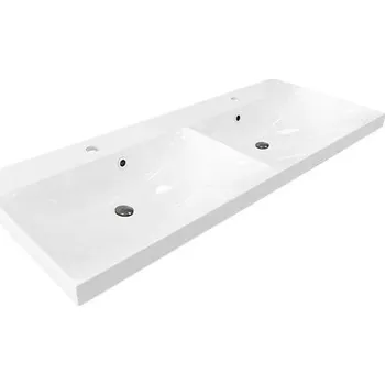 Umyvadlo EBS Talia Nábytkové dvojumyvadlo 121 x 46 cm, litý mramor - bílé