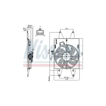 Chladič motoru Ventilátor chladiče NISSENS 85126