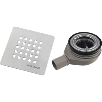 Vodovodní baterie Polysan TRENECA vaničkový sifon, průměr 90mm, DN40, krytka nerez