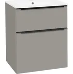 EBS Dream Skříňka s tenkým keramickým slim umyvadlem 61 cm, šedá mat