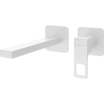 Vodovodní baterie Sapho FORATA podomítková umyvadlová baterie, délka hubice 21,5cm, bílá mat