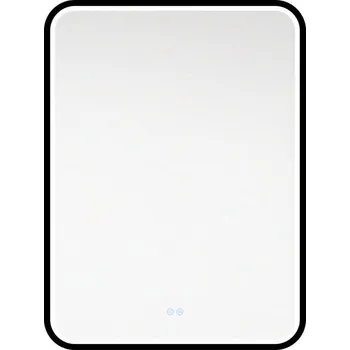 Zrcadlo EBS Emilia Zrcadlo 60 x 80 cm s LED osvětlením a senzorem, černá rám