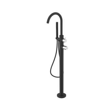 Vodovodní baterie Sapho ULTRATAP vanová baterie s připojením do podlahy, černá mat/chrom