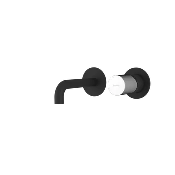 Vodovodní baterie Sapho ULTRATAP podomítková dvouprvková umyvadlová baterie, hubice 15cm, černá mat/chrom