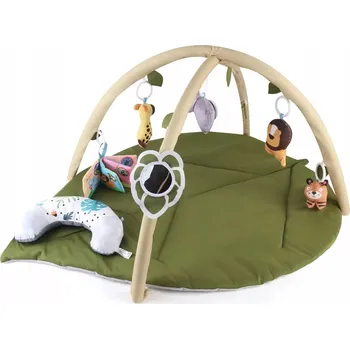 Hračka pro kojence Vzdělávací senzorická interaktivní podložka List s hrazdičkami a hračkami 0+