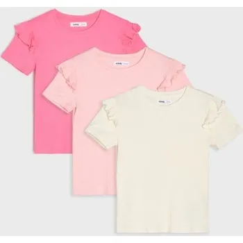 Dětská móda Sinsay - Bavlněné tričko 3 pack - vícebarevná - 861GH-MLC - 861GH-MLC-128