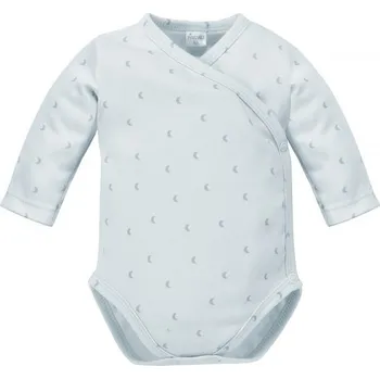 Kojenecký body PINOKIO Zavinovací body dlouhý rukáv Hello MODRÁ - 68